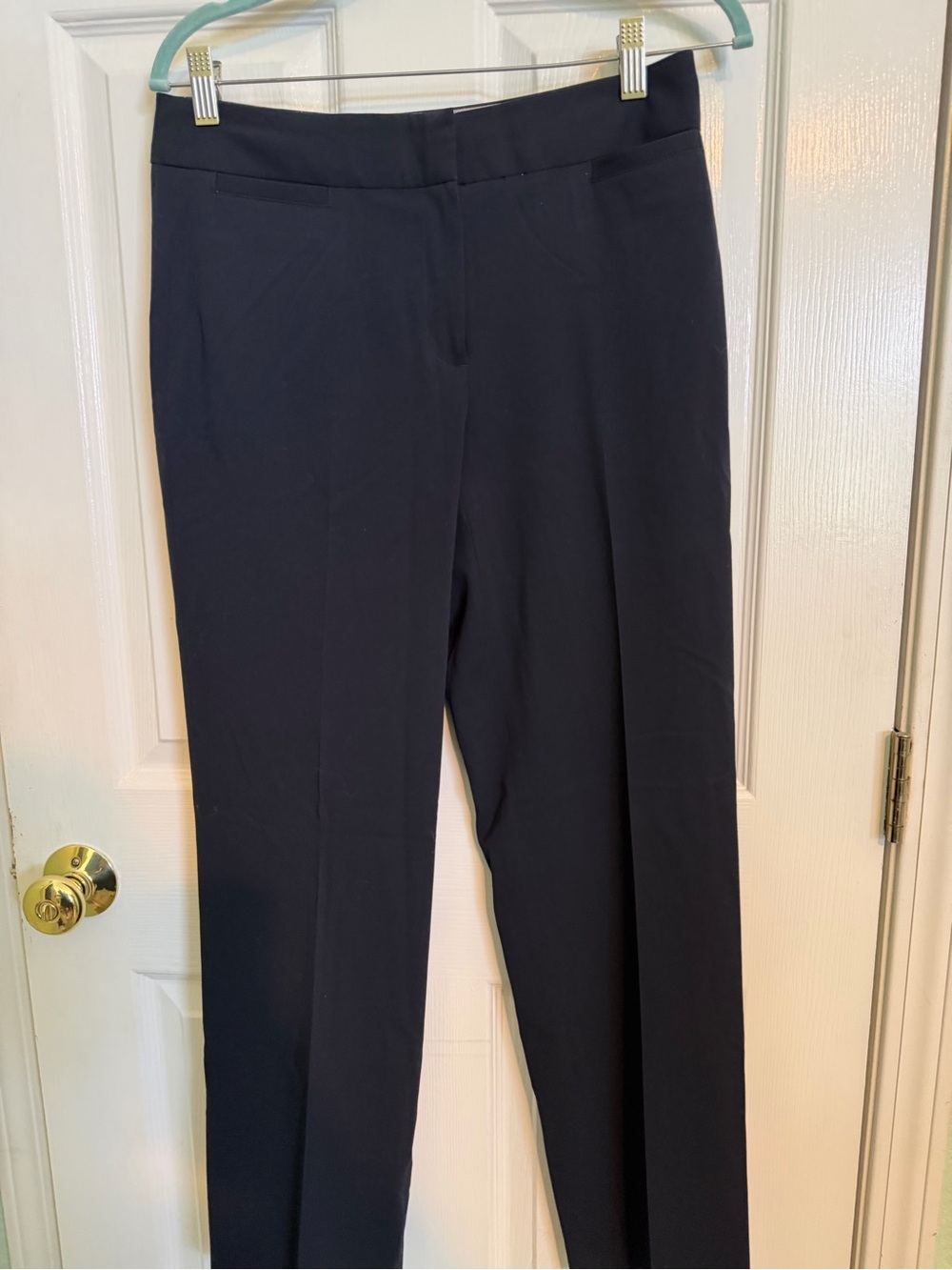 Liz Claiborne Navy Straight-Leg Dress Trousers